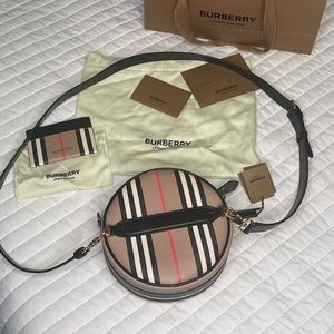 AUTHENTIC NEW Icon Stripe Bag and Leather Card Case